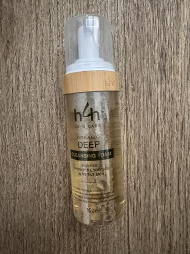 Espuma limpiadora facial orgánica – Limpieza facial suave para pieles sensibles – Con aloe vera, ácido hialurónico y manzanilla – Limpiador de espuma hidratante – Vegano y sin perfume – 150 ml