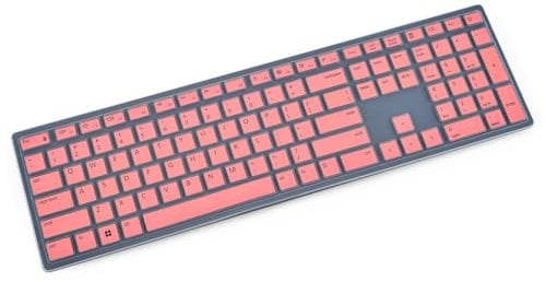Keyboard Cover for Dell Pro KM5221W KM7321W & Pro KB500 Keyboard, Dell Pro KM5221W Keyboard Skin Protector - Pink
