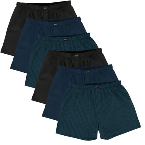 Gomati 6er Pack Herren Boxershorts Webboxer - Unterhosen für Männer American Boxer