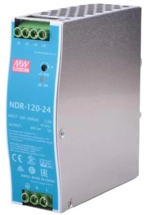 BJKYTMLM 1 Uds NDR-120-24 24V 5A 120W Fuente de alimentación conmutada de Carril DIN Industrial de Salida única Delgada
