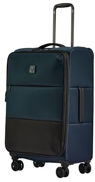 Antler - Softside Koffer Medium - 27 Softside Koffer, Verstellbarer Griff, 4 Lenkrollen, leicht, erweiterbar, TSA-Schloss - Gepäck aus recyceltem Polyester - 71 cm, Indigoblau