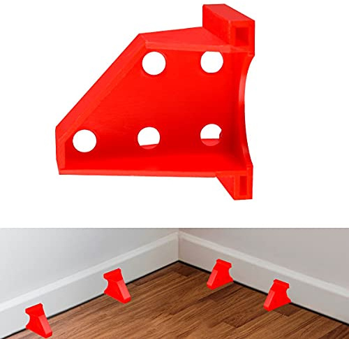 60Pcs Professional Flooring Spacers Set for Laminate, Vinyl Plank, Hardwood Floors - Precision 1/4 & 1/3 Gaps - Durable Reusable Floor Installation Tools - Easy to Use (60Pcs,Red)