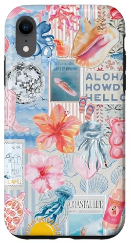 Beachy Blue Coquette Coastal Collage Preppy Cute Aesthetic Case for iPhone XR