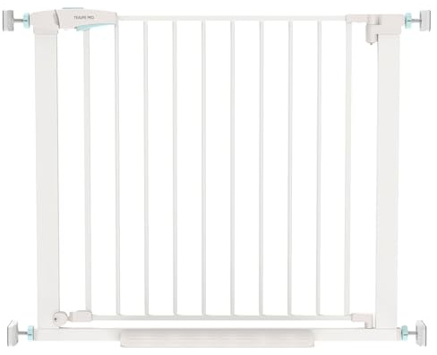 YEAUPE PRO Barrera de Seguridad Niños Escalera,94-99CM,sin Tornillos,Blanco
