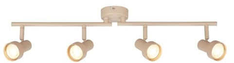 BRILONER - Deckenlampe schwenkbar, GU10 Fassung, max. 9W, Deckenleuchte, Lampe, Wohnzimmerlampe, Schlafzimmerlampe, Küchenlampe, Deckenstrahler, Deckenlampe Wohnzimmer, 60,5 cm, Beige