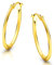 Orovi Schmuck Damen Klassische Zeitlose goldene Ovale Creolen Ohrringe Elegante Klappcreolen aus Gelbgold 18 Karat(750) Gold, Kreolen-Durchmesser 28,5 mm