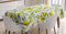 ABAKUHAUS Natur Tischdecke, Lemon Woody Romantic, Personalisierter Druck Klare Farben ohne Verblassen Waschbar für Außen Bereich, 140 x 200 cm, Farngrün Gelb Weiß