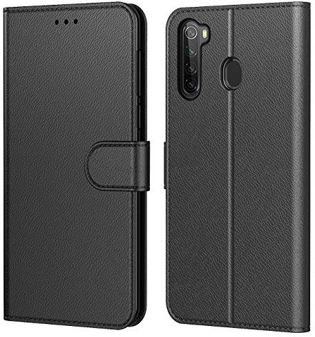 AURSTOR Etui Coque pour Xiaomi Redmi Note 8, Coque Redmi Note 8 2021,Protection Pochette Housse en Cuir PU Portefeuille Livre,[Emplacements Cartes],pour (Redmi Note 8 (6,3 Pouces) (Noir)