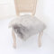 Martin Kench Faux Lammfell Sitzkissen, Schaffell Sitzauflage Longhair Fell Optik Nachahmung Wolle Sofa Matte (Grau,50 x 50 cm)
