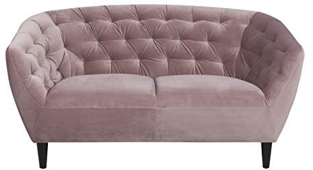 AC Design Furniture Ragnar 2-Sitzer, L: 84 x W: 150 x H: 78 cm, Rosa, Samt, 1 Stk