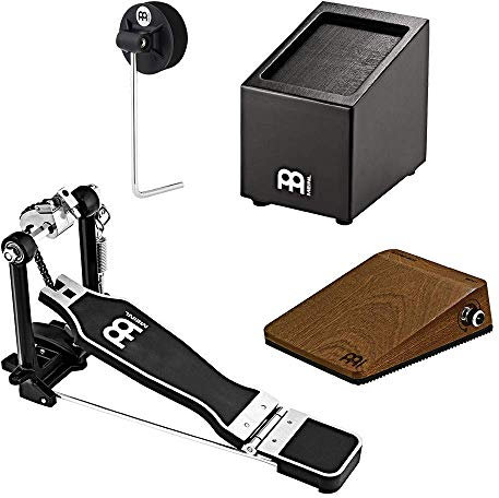 Meinl Percussion Stomp Box Set - Stomp Box/Effektpedal mit Meinl Stop Box Mount, Fußmaschine und Beater - Perfekt für Singer/Songwriter und Multiinstrumentalisten - Mahagoni (MPS1-SET)