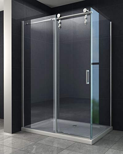 Eckeinstieg Duschkabine NINO 150 x 90 x 200 cm mit Duschtasse und Siphon/Duschabtrennung Duschwand