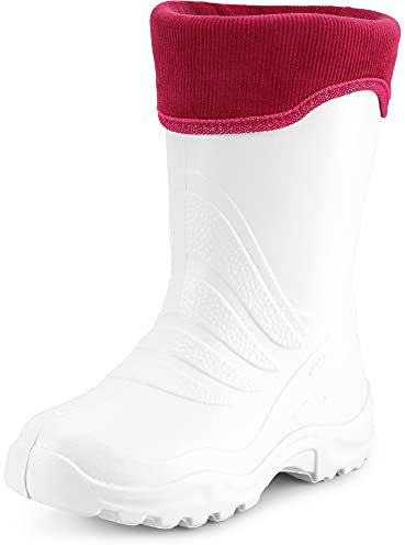 Ladeheid Stivali Imbottiti Bambino e Bambina in Spuma Eva LA-861-2017 (Bianco/Rosa, 34/35 EU)