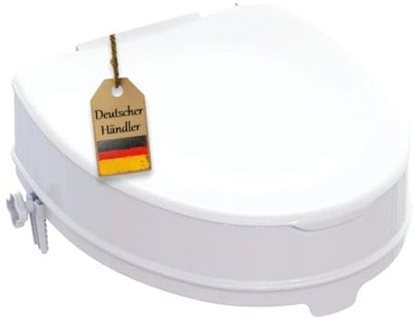 FabaCare Toilettensitzerhöhung Smart, Toilettenaufsatz, WC-Sitz bis 225 kg belastbar, 10 cm mit Deckel