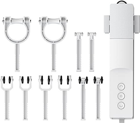 BENEXMART Tuya Zigbee Elektrischer Vorhang Roboter Wiederaufladbarer Motor für Roman Rod I Typ U Tracks Alexa Google Home Control (one set)