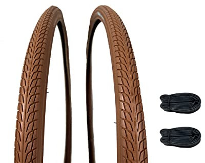 CST City Traveller 2 x Reifen/Reifen 700 x 35/38 + 2 x Luftkammern 28 Zoll CTB Citybike Fahrrad Damen Herren Vintage Venetien Dolce Vita by Canellini (Karamell)