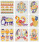 FINGERINSPIRE 9 Stück Indischen Thema Schablone 2 Größe Elefant Gott Buddha Vase Blumen Pfau Schablonen DIY Henna Buddha Kunststoff Schablonen für Malerei auf Holz, Wand, Boden, Stoff, Leinwand