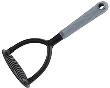 Wiltshire Diamond Handle Potato Masher, Manual Food Masher & Crusher, Potato Smasher, Kitchen Tool for Potato Fruits Beans Avacado Vegetable, Non-Stick, Anti-Scratch, 21x10x9cm, Grey