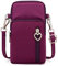 LTLSZRN Borsa a Tracolla in Nylon da Donna, Mini Cellulare Portafogli Con Tracolla, Fascia da Braccio per Cellulare Con Porta Cuffie, Borsa Messenger (Viola)