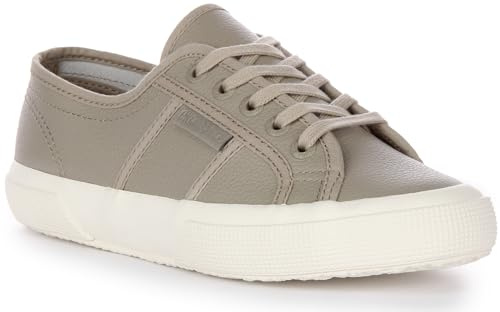Superga 2750 TUMBLED LEATHER Wanderschuhe Unisex Erwachsene, grey melé, 39 EU