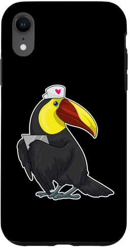 Hülle für iPhone XR Tukan Krankenschwester Notizblock