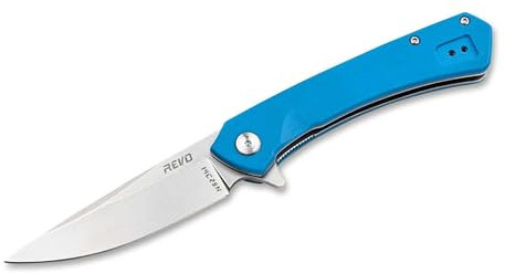 Revo Warden Blue - kleines EDC Taschenmesser mit 14C28N Klinge - hochwertiges EDC Klappmesser mit blauem G10 Griff - Every Day Carry Messer mit Clip