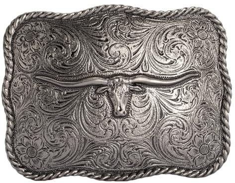 Western Cowboy Belt Buckle - Texas Bull Skull Belt Buckle for Men women