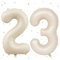 UDRKFOPK Beige Luftballon 23,Zahlen Luftballon Beige,40 Zoll Creme Weiß Folienballon 2&3,Beige Zahlenballon 23 Helium Ballon Luftballon 23 Geburtstag für 23th 32th Geburtstagsdeko Mädchen Junge