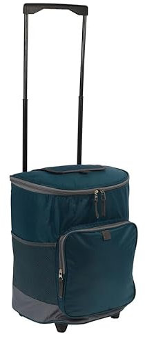 URBNLIVING 28L Insulated Cooler Bag on Wheels - Trolley Cart with Extendable Handle, Waterproof & Spacious, Front & Side Pockets - Perfect for Camping, BBQ, Picnic, Beach & Outdoor Adventures