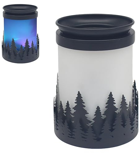 L & P Home & Gifts Lesser & Pavey Northern Lights Aroma Decor Table Lamp | Aurora Inspired Design, Fragrance Warmer, Soft Ambient Lighting, Decorative Accent, Relaxing Atmosphere, Elegant Display