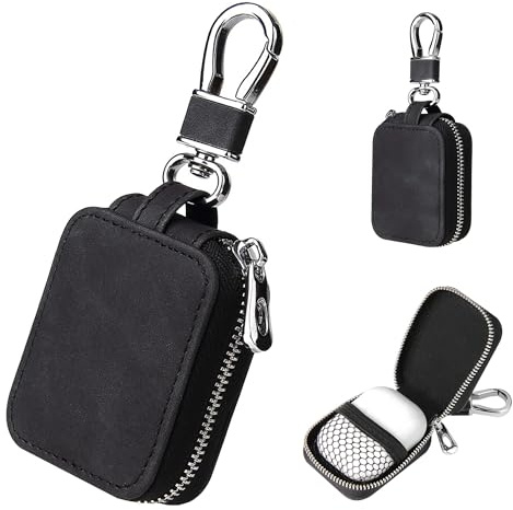 Schwarz Airpod Case, Reißverschluss Kopfhörer Tasche | Klein Tasche Tragbarkeit, Mit Metallschnalle, Für Kabellose Kopfhörer, Universal-Koffer, Earphone Cover