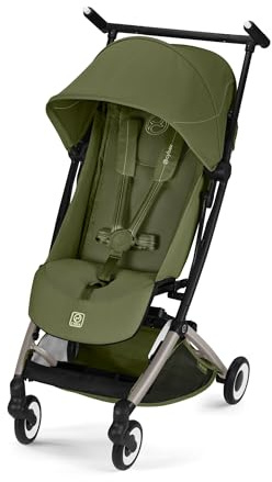 CYBEX Gold Reisebuggy LIBELLE, ab 6 Monaten-ca. 4 Jahre, Moss Green | Von ca. 6 Monaten bis ca. 4 Jahre, Ultraleicht, Einhand-Gurtsystem, Handgepäcktaugliche Größe, Kompatibel mit Babyschalen