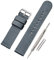 VINBAND Unisex Militär Nylon Uhrenarmband mit Edelstahl Silberne Schnalle 20mm Grau