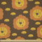 ABAKUHAUS Löwe Stoff als Meterware, Funny Zoo Tiere Paws, Microfaser Multi Zweck Dekostoff für Kunsthandwerke, 3M (230x300cm), Orange Gelb und Braun