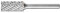 PFERD HM-Frässtift, Zylinderform ZYAS mit Stirnverzahnung, Zahnung ALLROUND, Frässtift-ø 12mm, Schaft-ø 6mm, Länge 65mm, 21001003 – für den vielseitigen Einsatz auf den wichtigsten Werkstoffen