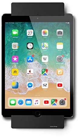 Smart things Solutions s21 b sDock A10 Black - Lockable, 90° Rotating Wall Mount, Charging Station, Photo Frame for iPad 10.2 Inch (2019), iPad Pro 10.5 Inch (2017), iPad Air 10.5 Inch (2019)