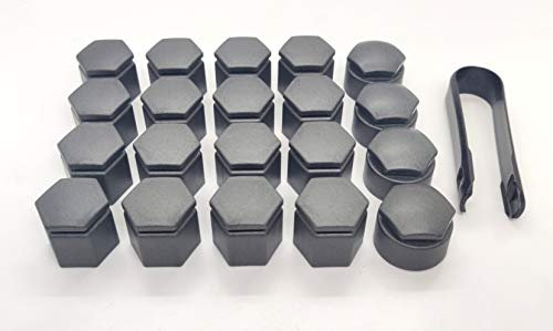 Partsdealers Cache-boulons de Roue CONÇU pour Q7 2006-2015 19 mm avec Outil Gris foncé Mat