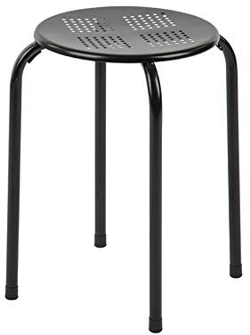 Practo Home Metal Stool, Black 44,5 cm