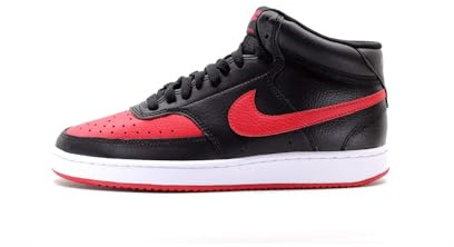 NIKE DM8682-001 Court Vision Mid Sneaker Male Black/University RED-White UK 11