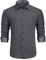 HISDERN Grey Dress Shirts for Men Adult Long Sleeve Button Down Stretch Formal Non Iron Shirts for Men Regular Fit Wedding Party Casual with Pockets,Grey3,L