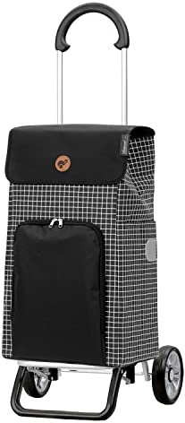 ANDERSEN Einkaufstrolley - Scala Shopper Plus Hildy schwarz 47 L einkaufen,Handwagen,stilvoll, Aluminium, klappbar, leicht, Räder abnehmbar