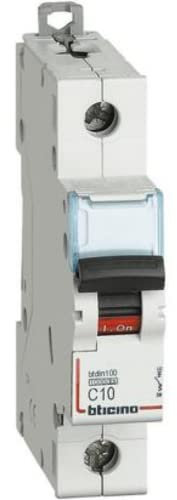 BTDIN100 - INTERRUTTORE MAGNETOTERMICO 1P CURVA C10A 10KA - BTICINO LEGRAND FH81C10