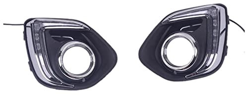 FDRJYO Auto tagfahrlicht Für Mitsubishi ASX 2013 2014 2015, Tagfahrlicht Tageslicht wasserdichte Nebelscheinwerfer Lampe Weiß & Bernstein
