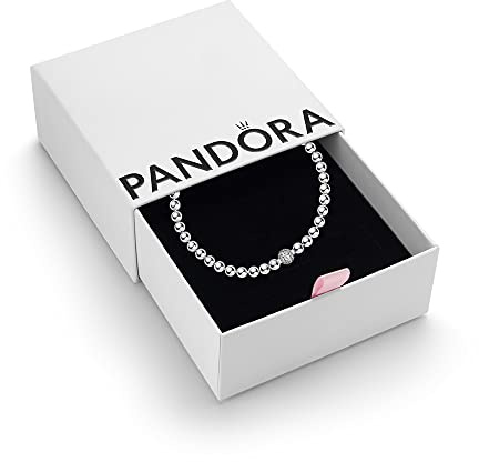 Pandora Signature Women's Sterling Silver Beads and Pavé Cubic Zirconia Bracelet