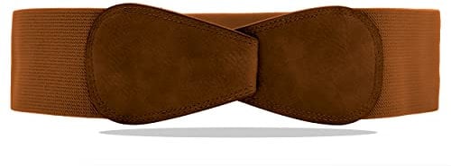 Van Der Rich ® - Obi Gürtel Elastisch Dehnbar Breite 7 cm - Damen (Kamel, One Size)