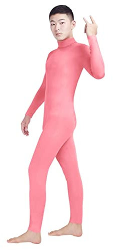 Lifup Adulti Spandex Pieno Corpo Costume Cosplay Dolcevita Body Tuta Integrale per Travestimento rosa S