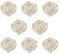 Tsadeer Lot de 8 poignées pour armoire à fleurs roses, poignées pour commode blanche en alliage de Shabby Chic pour commode vintage
