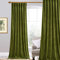 StangH Velvet Curtains Light Blocking Thermal Insulated Window Door Curtains for Dining Room Christmas Decorations Backdrops W52 x L108 Inch, 1 Panel, Olive Green