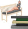 Outdoor Water-Resistant Bench Rattan Cushion Pad for Garden 2/3/4 Seater 108/143/170cm Thick Long Bench Chair Cushions Pad for Swing Patio (3 Seaters-143x52x6cm, Charcoal Grey)