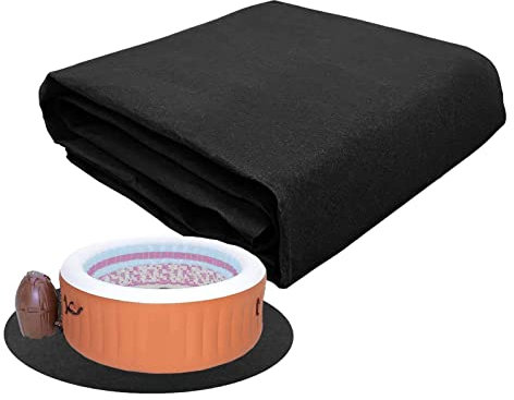 Dubbulon Protector Suelo Piscina, Alfombrilla para La Piscina, Lmohadilla Protectora para Piscina, Alfombrilla para Piscina Fieltro Redonda, Absorbe El Agua Y Protege El Suelo